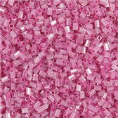 Rocailles 2-cut - roze - d: 1,7 mm - Afm 15/0 - Gatgrootte 0,5 mm - 2x500 gr