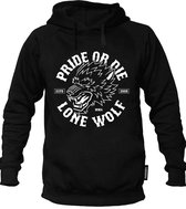 PRiDEorDiE Hoodie Sweater Lone Wolf Zwart maat L