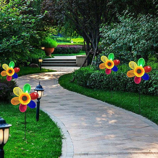 5 STKS Bird Scarer Regenboog Pinwheels 9.45 Inch