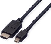 ROLINE Mini DisplayPort Kabel, Mini DP - HDMI, M/M, zwart, 3 m