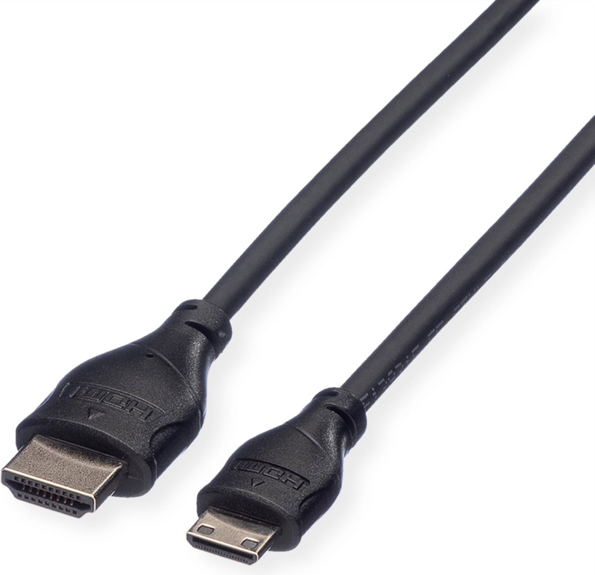 ROLINE Monitorkabel HDMI High Speed met Ethernet, HDMI Male - Mini HDMI Male, 0,8 m