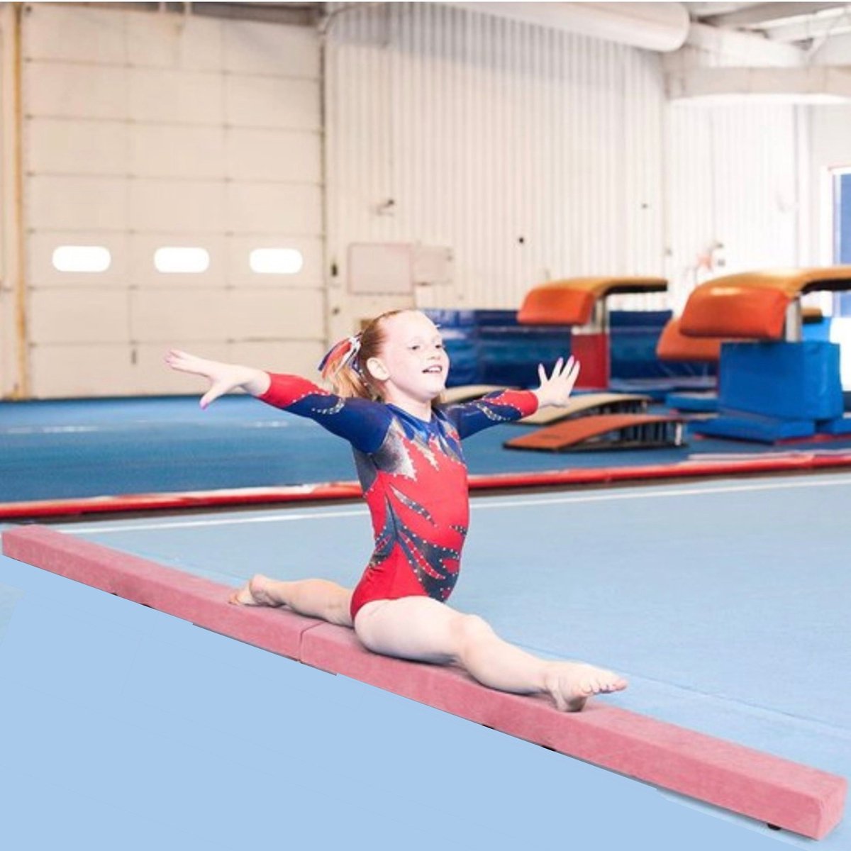 Barre de gymnastique pliable + Vidéos d'exercices - Barre compacte idéale  pour faire de la gymnastique à la maison | Poutre d'équilibre pliable