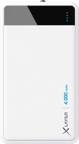 Bol.com XLayer – Colour Line Powerbank Wit - Lithium-Polymeer (LiPo) - 4000 mAh - Geschikt voor Smartphones of Tablets - Kleine ... aanbieding