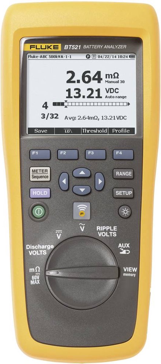 Fluke Loodaccutester BT521 Meetbereik (batterijtester) tot 1000 V Oplaadbare batterij, Batterij 4489996