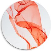 PVC Schuimplaat Muurcirkel - Abstract Koraalroze Doek - 40x40 cm Foto op Muurcirkel (met ophangsysteem)