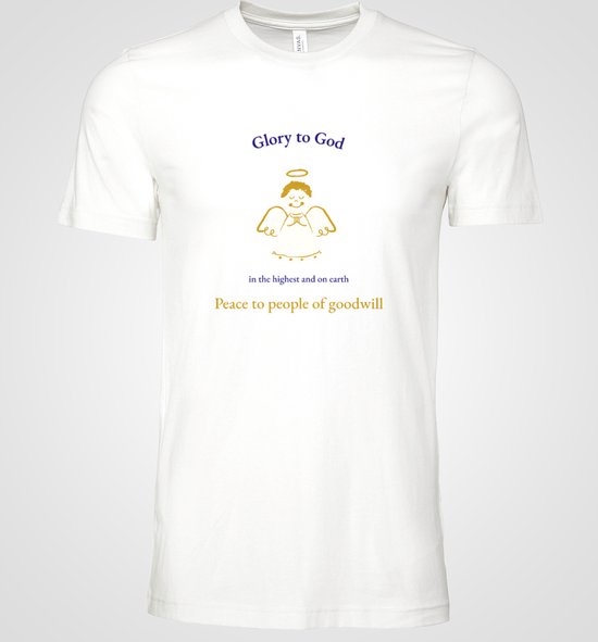 Chemise - Gloire à Dieu - Wurban Wear | Chemise drôle | Foi | T-shirt unisexe | Religion | Tapis de sol | Prier | Bible | Christianisme | Blanc