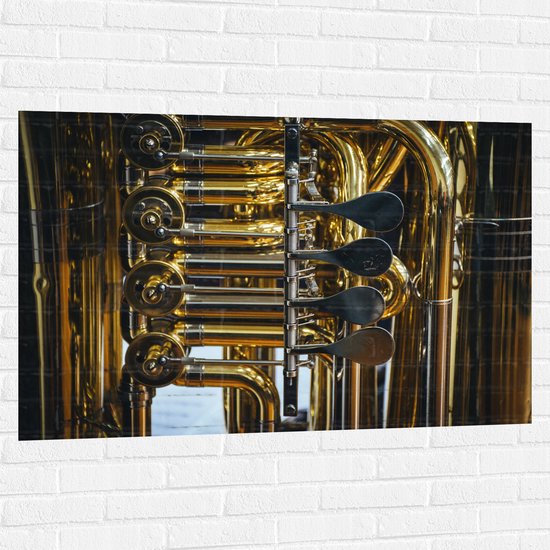 Muursticker - Knoppen van Gouden Trompet - 120x80 cm Foto op Muursticker