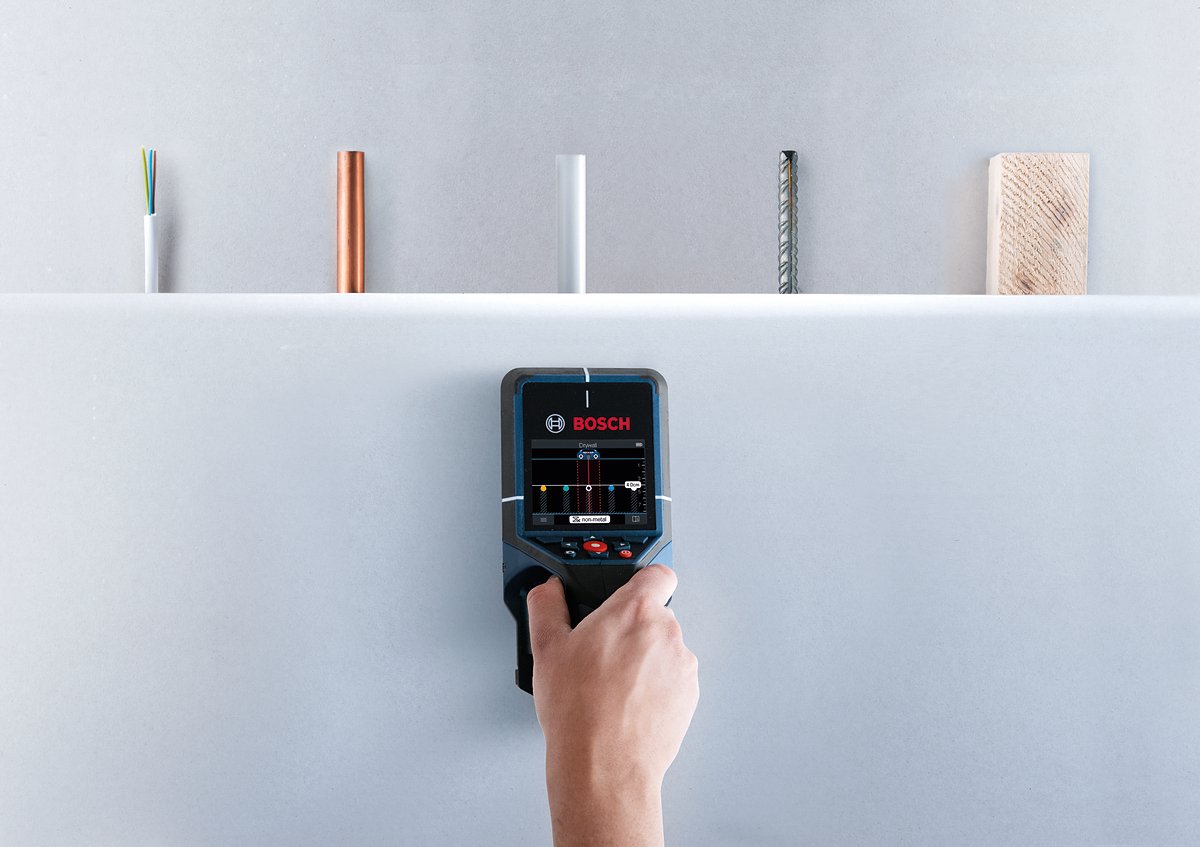Bosch Professional Muurscanner D-TECT 200 C (1x 12V Li-Ion batterie, GAL 12 V-40 lader, USB-C cable en handlus)
