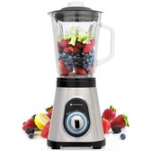 KitchenBrothers Smoothie Blender - 3 positions - 1,5 litres - 700W - Acier / Zwart inoxydable