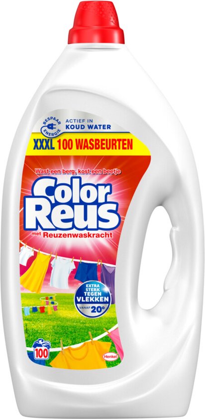 Color Reus Gel Vloeibaar Wasmiddel - Gekleurde Was - Voordeelverpakking - 100 wasbeurten - Color Reus