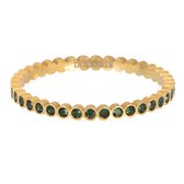 Small Circle Stone Emerald - iXXXi - Vulring 2 mm - Goud