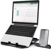 Cacious® Laptop standaard en verhoger - Universeel 10 tot 16 inch - Opvouwbaar en Compact - Houder geschikt voor Macbook, Tablet en Telefoon