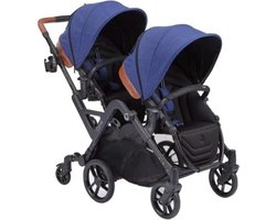 Contours Duowagen Curve Tandem , OP=OP uitverkoop ...voor en achterste wielen kunnen 360 draaien indigo