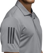 Adidas Poloshirt 3-Stripes Basic Heren Grijs Zwart