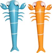 Sunnylife Zwemnoodles Sonny the Sea Creature Neon Orange - Opblaasbaar - 47 x 23 x 100 cm - Set van 2