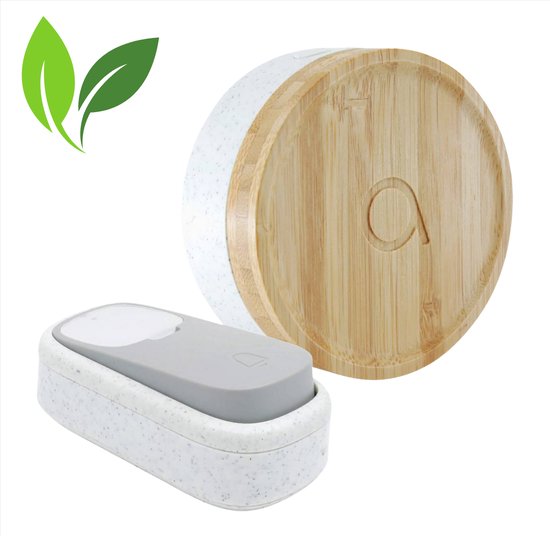 Avidsen 102498 Bamboo kinetische draadloze deurbel - werking compleet zonder batterijen — afbeelding 3