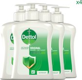 Dettol Soft on Skin Original Hand Soap Antibacterial Avec pompe - 4 x 250 ml Benefit Package