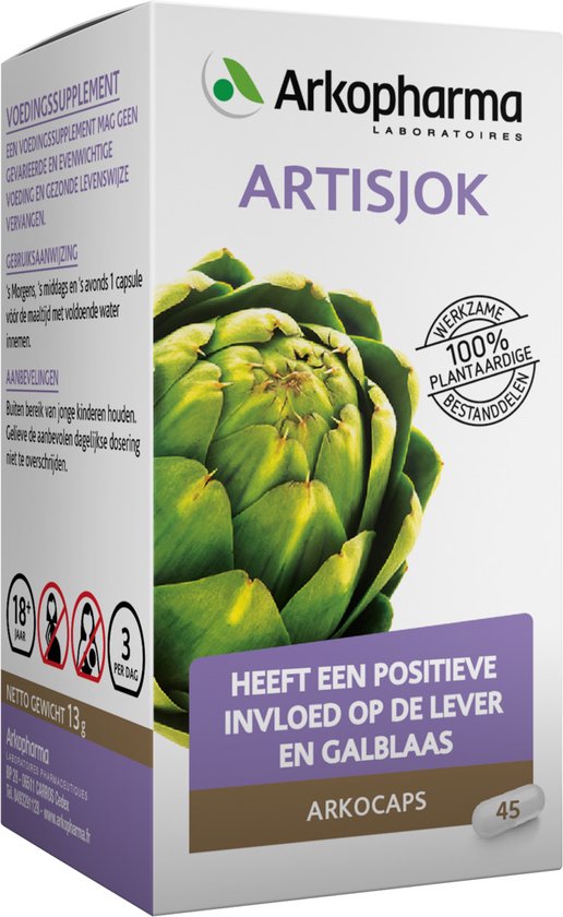 Foto: Artisjok arkocaps 45 capsules voedingssupplement