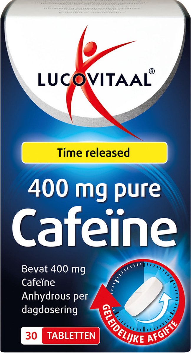 Goedkoopste Lucovitaal Pure Cafeïne 400 mg 30 tabletten