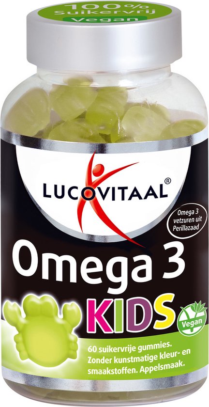 Foto: Lucovitaal omega 3 kids gummies appel 60 stuks