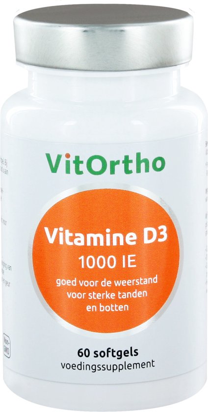 VitOrtho Vitamine D3 1000 IE - 60 softgels