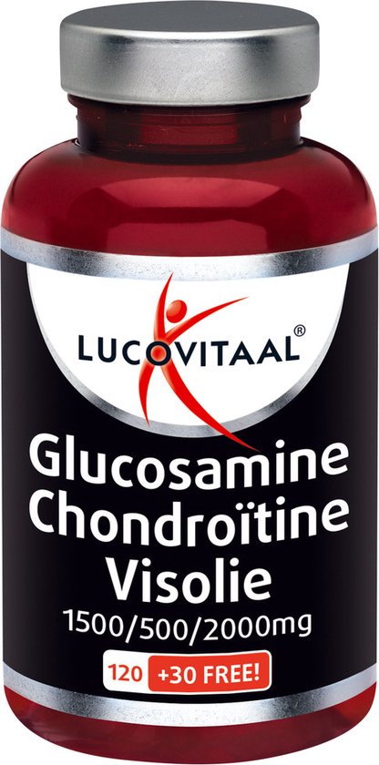 Lucovitaal Glucosamine ChondroÃ¯tine Visolie Voedingssupplement - 150 Capsules