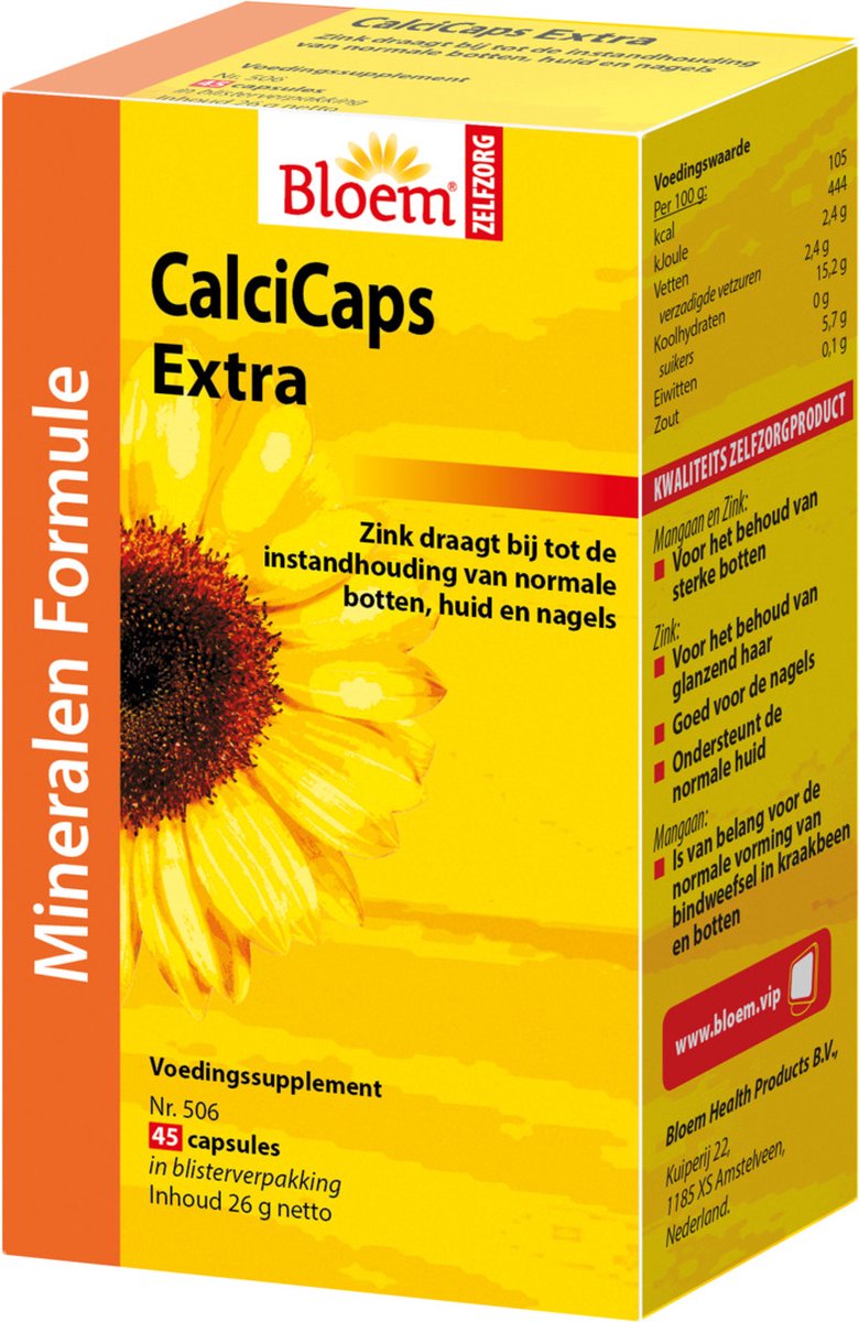 Goedkoopste Bloem Calcicaps Forte - 45 Capsules - Mineralen