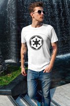 Rick & Rich - T-Shirt Star Wars Emblem 5 - T-Shirt Star Wars - Wit Shirt - T-shirt met opdruk - Shirt met ronde hals - T-shirt Man - T-shirt met ronde hals - T-shirt maat M