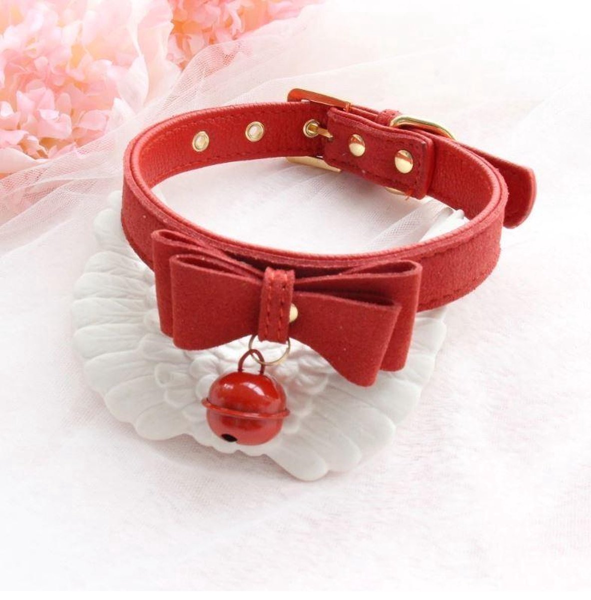 Goedkoopste Bibbi's Choker met Belletje - Bondage Ketting - Rollespel - Kinky Bdsm - Halsband - van Heble®