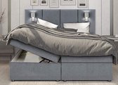 Boxspring Palma avec espace de rangement et éclairage LED 140x200 cm