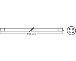 80 Watt - T5 - Witte fitting - lengte 650mm - UVC Amalgaam Vervangingslamp