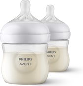 Bol.com Philips Avent Natural Response Babyfles - 2 Flessen - 125 ml - 0+ maanden - Snelheid 2-speen - SCY900/02 aanbieding