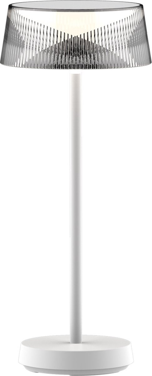 Argia oplaadbare LED tafellamp voor buiten, 2W, 230 lumen, dimbaar, IP44, batterij inbegrepen, wit