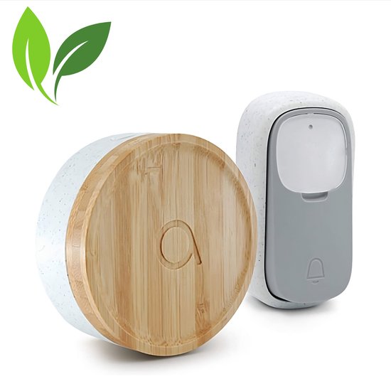 Avidsen 102498 Bamboo kinetische draadloze deurbel - werking compleet zonder batterijen — afbeelding 2