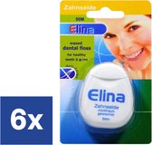 Elina - Fil de soie - ciré - saveur menthe - 6 x 50 M - Dentaire - Dental dentaire