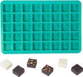 Webake Chocoladevorm siliconen vierkante bakvorm bonbonvorm 40 siliconen vorm zeepvorm voor chocolade, snoep, ijsblokjes, rubbers, gelei, bonbons, karamel