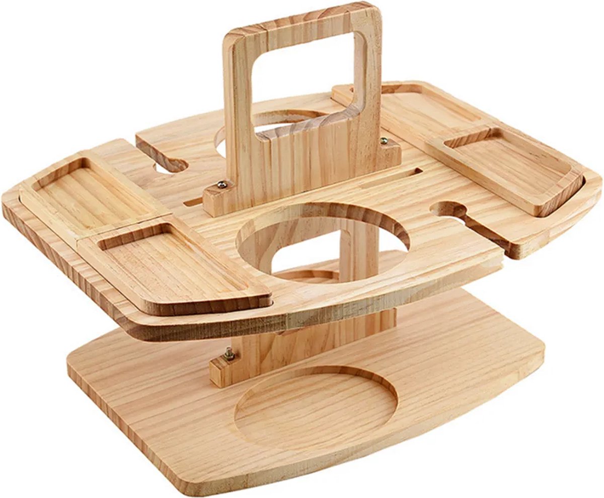 Afneembare Draagbare Picknicktafel Houten Geïntegr