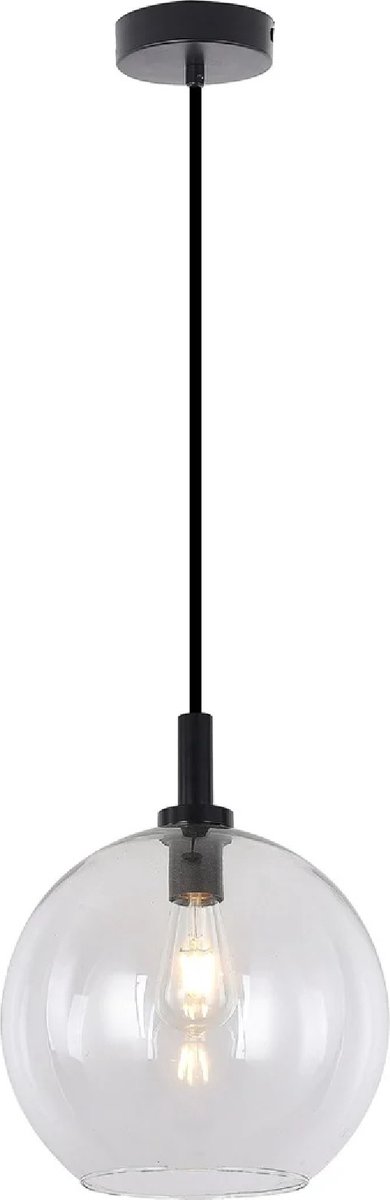 OSIRA Pendel E27 Zwart, helder glas Ã˜250mm