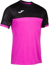 Joma Montreal Shirt Korte Mouw Heren - Fluo Roze / Zwart | Maat: 2XL