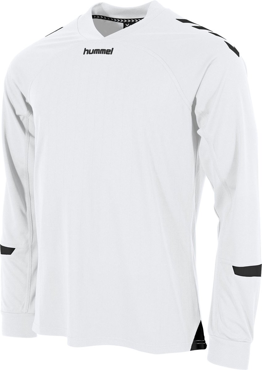 Hummel Fyn Voetbalshirt Lange Mouw Kinderen - Wit / Zwart | Maat: 152