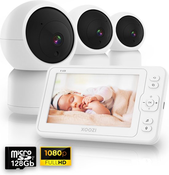 XOOZI S3 - Babyfoon met Camera - Baby Camera - Baby Monitor - Babyphone - 5  Inch -... | bol.com