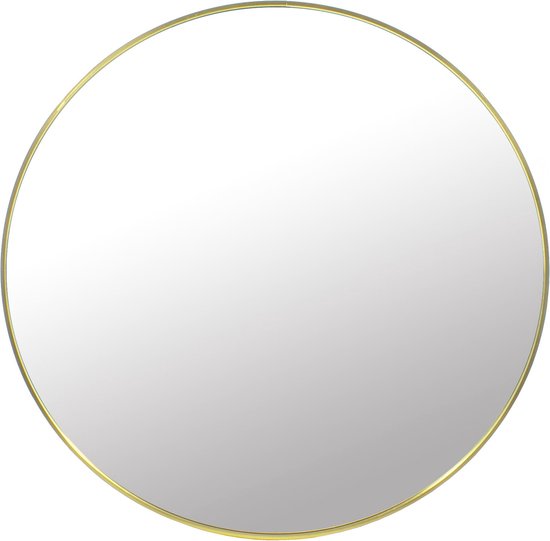 Ronde spiegel - badkamerspiegel - ø 70 cm - goud