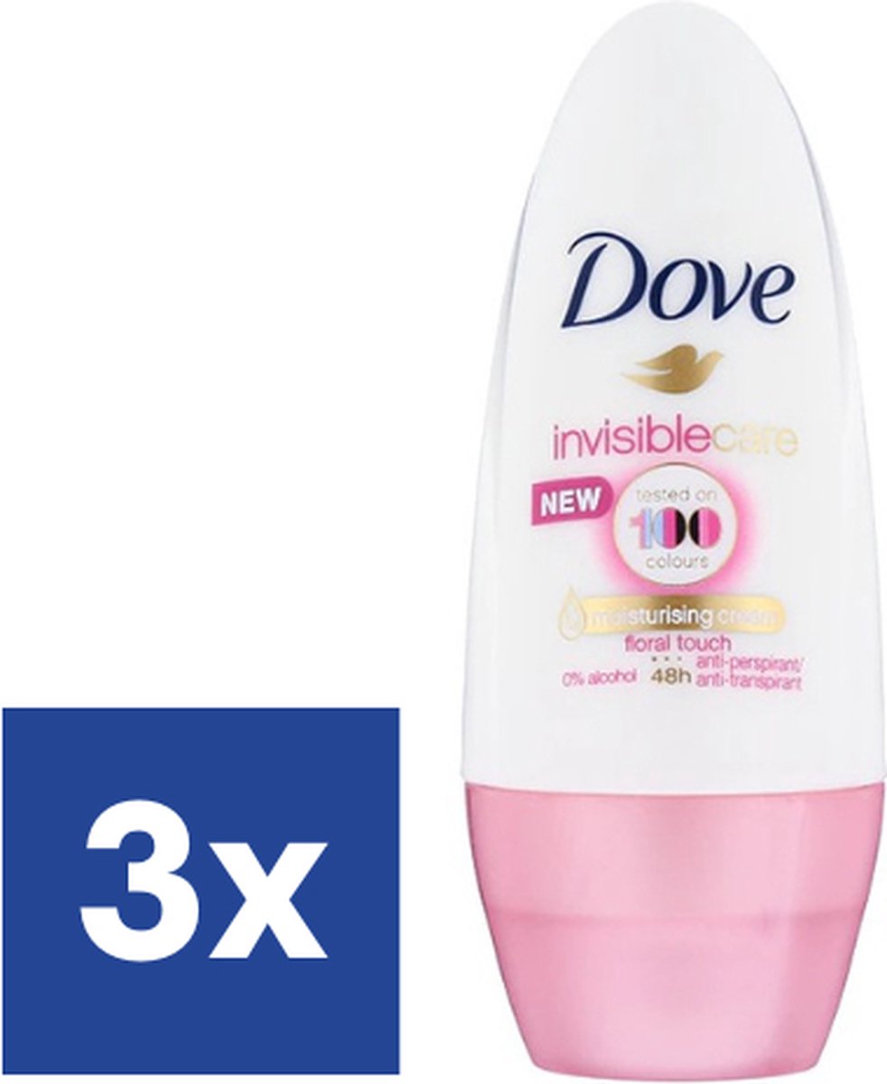Goedkoopste Dove - Deodorant - Roller - Invisible Care - 50ml x 3