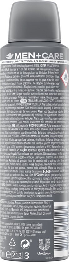 Dove Men+Care Clean Comfort Anti transpirant Deodorant Spray - 6 x 150 ml - Voordeelverpakking - Dove Men+Care