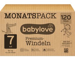 babylove Luiers Premium maandbox maat 7 XXL 16+ kg, 120 stuks