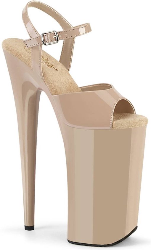 Pleaser Sandaal met enkelband, Paaldans schoenen -35 Shoes- BEYOND-009 US 5 Beige