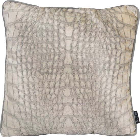 Sierkussen Velvet Silver Snake | 45 x 45 cm | Velvet/ Polyester