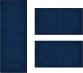 Karat Slaapkamen vloerkleed - Dynasty - Blauw - 1 Loper 80 x 300 cm + 2 Loper 80 x 150 cm