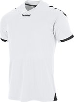 Hummel Fyn Shirt Korte Mouw Kinderen - Wit / Zwart | Maat: 140