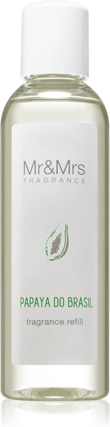 Mr&Mrs Fragrance Home Blanc Refill - voor Diffuser - 1 liter - Papaya do Brasil